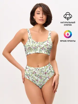 Женские топ и трусы / Крыжовник красками