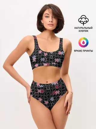 Женские топ и трусы / Пазлы Винтажный стиль
