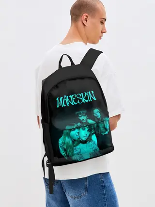Рюкзак джинсовый / Maneskin. Fisheye Faces