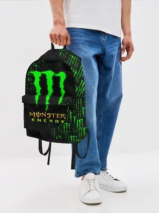 Рюкзак джинсовый / MONSTER ENERGY NEON | МОНСТЕР НЕОН