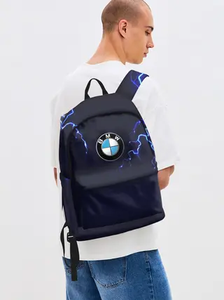 Рюкзак джинсовый / BMW разряд молнии.