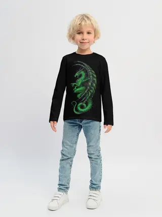 Детский лонгслив / Green Dragon