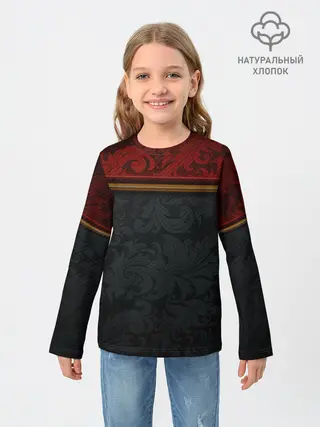 Детский лонгслив / Кружева на карбоне | Lace Carbone