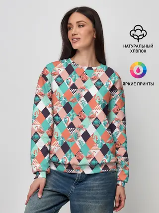 Женский свитшот / Фламинго