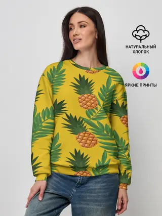 Женский свитшот / Ананасы