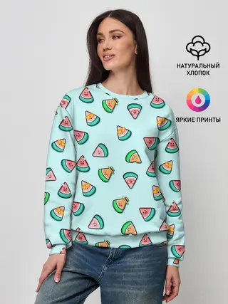 Женский свитшот / Kawaii Арбузики