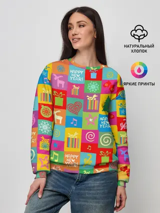 Женский свитшот / Новогодний коллаж