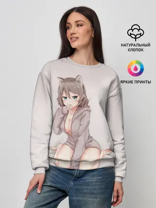 Женский свитшот / Аниме котёнок