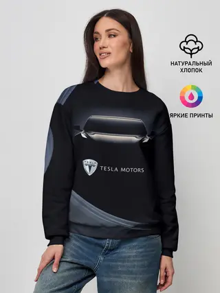 Женский свитшот / Tesla Model 3