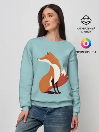 Женский свитшот / Лисичка минималистичная