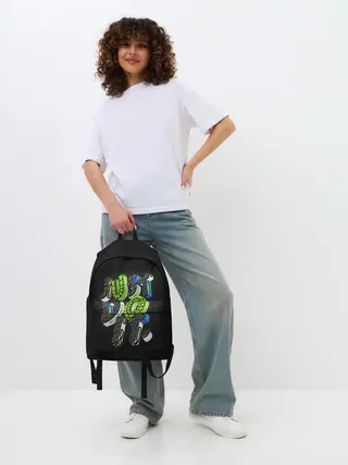 Рюкзак джинсовый / JUST DO IT/ ПРОСТО СДЕЛАЙ ЭТО