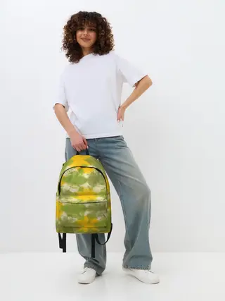 Рюкзак джинсовый / разводы краски