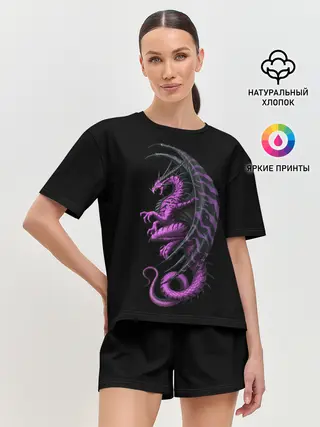 Женская пижама с шортами / Purple Dragon