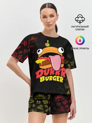 Женская пижама с шортами / Fortnite Durrr Burger