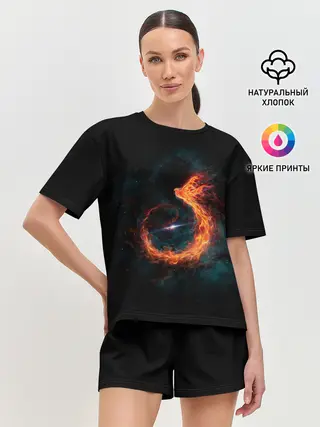 Женская пижама с шортами / Космический Феникс