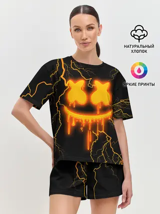 Женская пижама с шортами / Marshmello