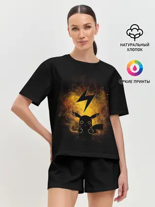 Женская пижама с шортами / Пикачу