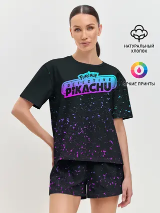 Женская пижама с шортами / Детектив Пикачу