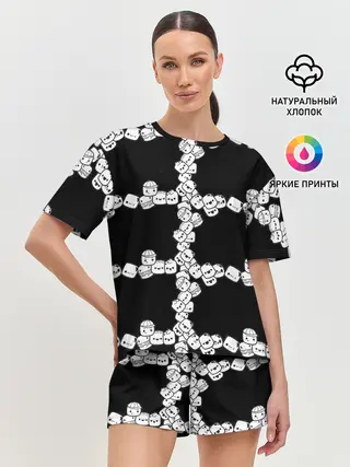 Женская пижама с шортами / Зефирки