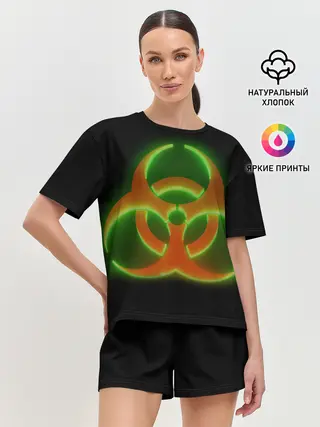 Женская пижама с шортами / Biohazard Neon