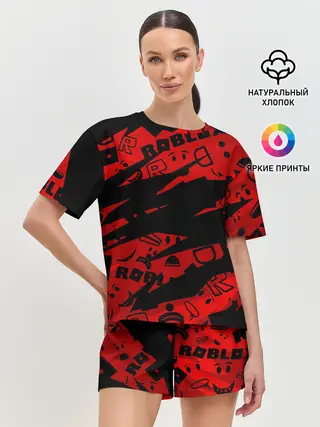 Женская пижама с шортами / Roblox