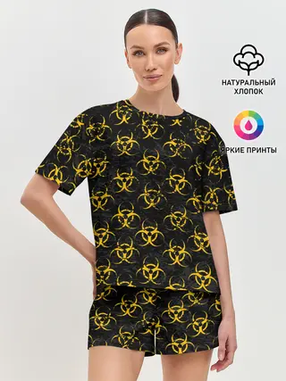 Женская пижама с шортами / YELLOW BIOHAZARD
