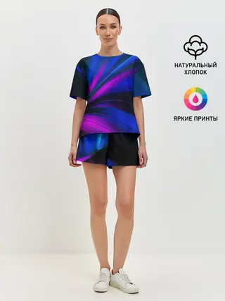 Женская пижама с шортами / НЕОНОВЫЕ ВОЛНЫ | NEON STRIPES