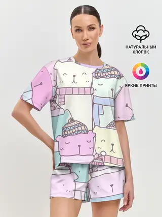 Женская пижама с шортами / Каваи