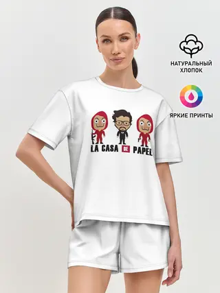 Женская пижама с шортами / БУМАЖНЫЙ ДОМ