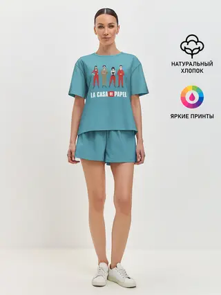 Женская пижама с шортами / БУМАЖНЫЙ ДОМ