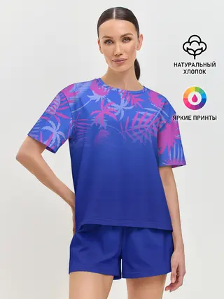 Женская пижама с шортами / ТРОПИКИ.