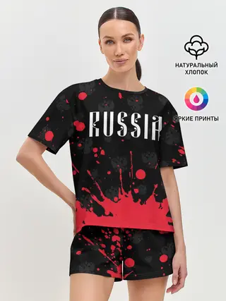 Женская пижама с шортами / RUSSIA / РОССИЯ