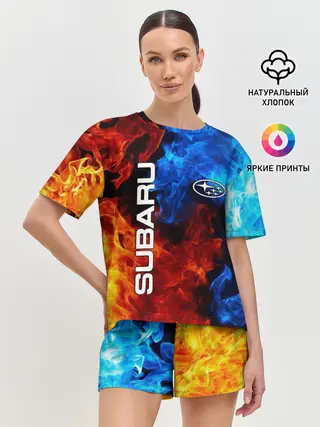 Женская пижама с шортами / SUBARU