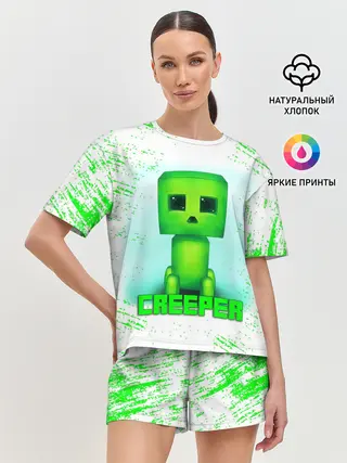 Женская пижама с шортами / MINECRAFT CREEPER