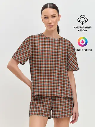Женская пижама с шортами / Джентельмены
