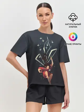 Женская пижама с шортами / Тихиро падает