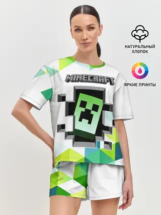 Женская пижама с шортами / Minecraft