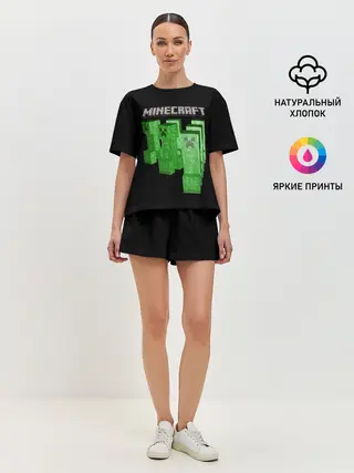 Женская пижама с шортами / MINECRAFT CREEPER