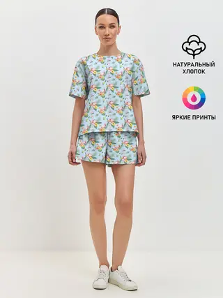 Женская пижама с шортами / ФЛАМИНГО