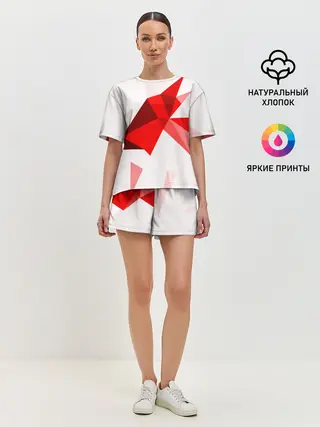 Женская пижама с шортами / GEOMETRY RED