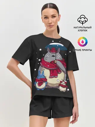 Женская пижама с шортами / My Neighbor Totoro зонт от снега