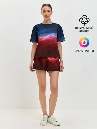 Женская пижама с шортами / Огонь и лёд