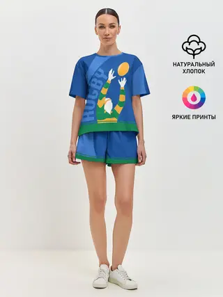 Женская пижама с шортами / Регби