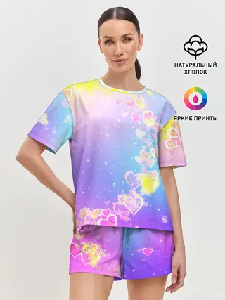 Женская пижама с шортами / ЛЮБОВЬ ГРАДИЕНТ