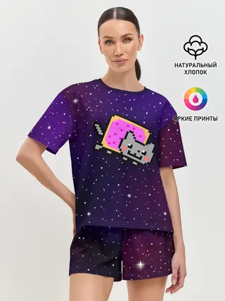 Женская пижама с шортами / Nyan Cat