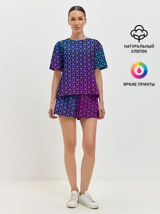 Женская пижама с шортами / Geometry