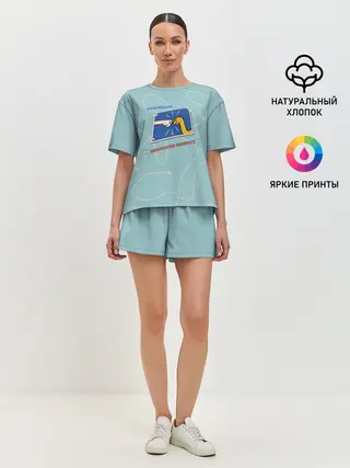Женская пижама с шортами / Friendship. Adventure time