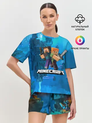 Женская пижама с шортами / Minecraft / Майнкрафт