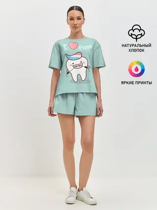 Женская пижама с шортами / Tooth