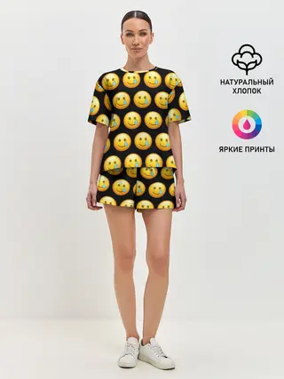 Женская пижама с шортами / New Emoji